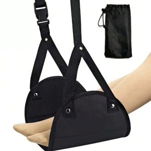 비행기 여행을위한 휴대용 조절 가능한 발판 해먹 긴 비행 버스 기차 사무실 여행 액세서리 다리 받침대 발 슬링