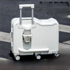 두꺼운 학생용 여행 가방 소형 어린이용 기내 반입 캐리어 가방, 4륜 회전 비밀번호 잠금 장치가 있는 남아용 여행 가방