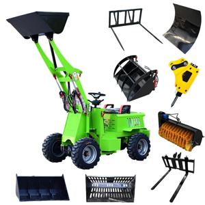저렴한 소형 디젤 미니 컴팩트 정원용 굴절식 전기 휠 로더 4x4 미니 버킷 셔블 머신