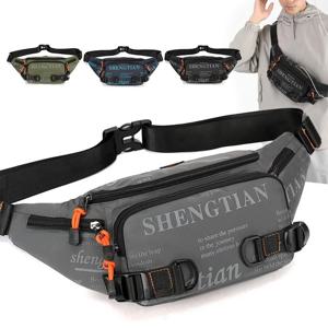 2025 여름 대용량 방수 나일론 남성용 허리 가방 야외 캐주얼 스포츠 크로스백 트렌디 폰 가방