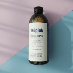 드립핑크 콜롬비아 1리터 x 5병 더치커피(콜드브루)원액 귤 초콜렛 아몬드 사과