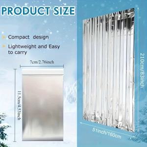 15개의 초대형 비상용 보온 담요 - 매우 따뜻하고 방수 및 반사성 은박