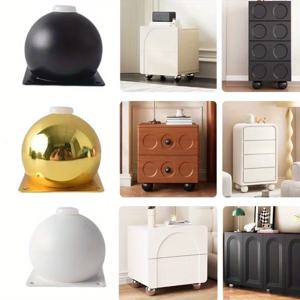 현대식 금속 가구 다리 4개 - 광택 처리된 견고한 원형 테이블 다리, 소파, TV 스탠드, 침대 옆 테이블에 적합