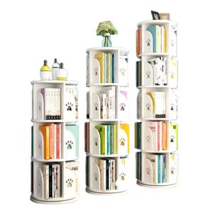 간단한 가정용 회전 책장 공간 절약 어린이용 바닥 그림책 책장