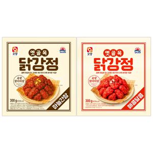사조오양 옛골목 닭강정 300g x 2개 ( 매콤달콤+마늘간장 )
