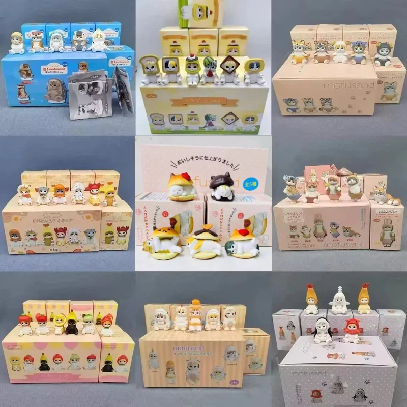 모후산드 상어 고양이 블라인드 박스 코스비 토끼 빵 튀김새우 액션 피규어 장난감 데스크탑 장식 생일 선물