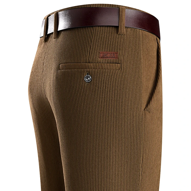 남성 비즈니스 캐주얼 바지 코듀로이 정장 바지 가을 정장 바지 브라운 네이비 카키 29-42