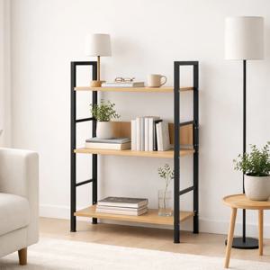 이지라이프 어반 우드 철제 수납 책장 거실 다용도 선반 3단
