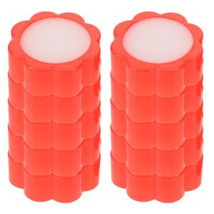 10Pcs 효율적인 현금 계산을위한 컴팩트 플라워 스타일 손가락 끝 보습제 돈 처리 정렬 용지 손가락 젖은 스폰지 데스크