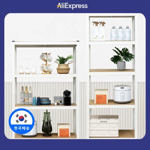 이지라이프 경량랙 조립식 앵글 선반 무볼트 베란다 펜트리 창고 수납 철제선반 진열대 4단 5단