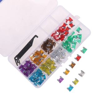 100개입 로우 프로파일 미니 블레이드 퓨즈 키트, 마이크로 자동차 퓨즈 3A 5A 7.5A 10A 15A 20A 25A 30A, 차량 수리 부품