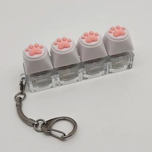 1개 귀여운 고양이 발바닥 키체인 펜던트, 실리콘 가방 및 휴대폰 장식, 생일 및 고양이 팬들을 위한 귀엽고 실용적인 선물