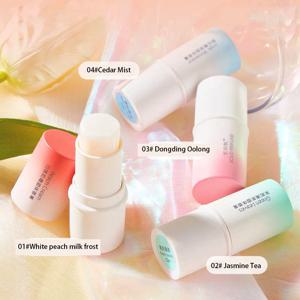 과일 맛 여성용 향수 스틱 데오도란트 바디 아로마 오래 지속되는 향수 연고 휴대용 및 사용하기 쉬운 솔리드 밤