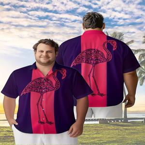 남성용 플러스 사이즈 하와이안 셔츠 트로피컬 스타일 아트 프린트 패턴, 여름 패션 탑의 새로운 힙합 록 스트리트웨어