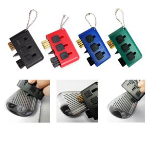 3 in 1 골프 클럽 청소 브러시 트레이닝 액세서리 포켓 휴대용 다기능 골프 클럽 웨지 볼 그루브 퍼터 청소