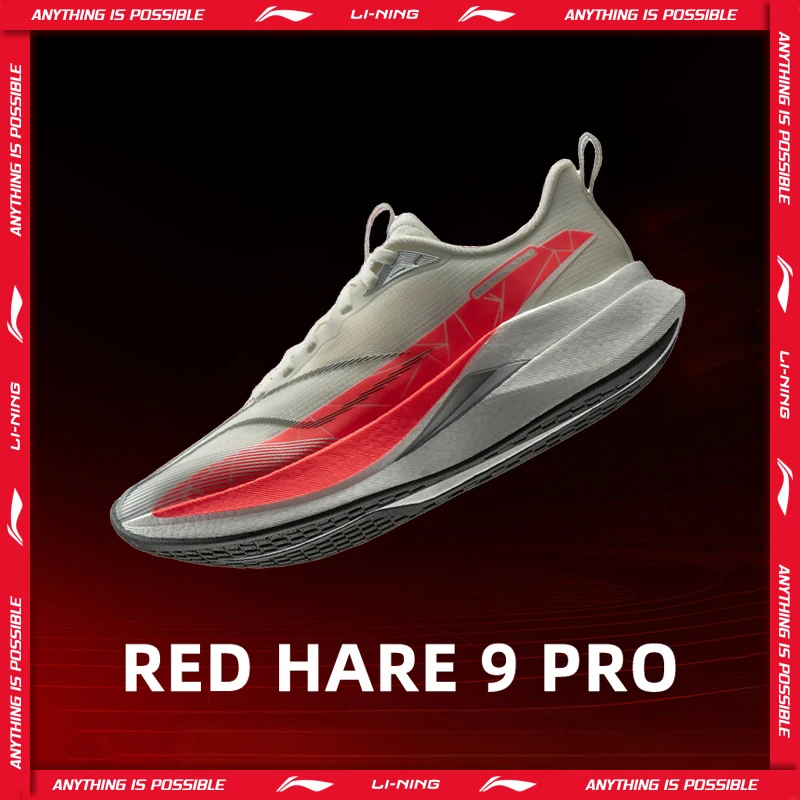 Li-Ning 여성용 RED HARE 9 PRO 레이싱 운동화 BOOM FIBER 반사형 경량 LiNing 트레이닝 스포츠 신발 ARPW002