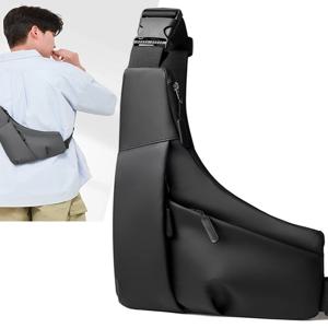 새로운 대용량 캐주얼 남성용 백팩 도난 방지 밀착형 총기 가방 레저 스킨 필름 크로스바디 체스트 백