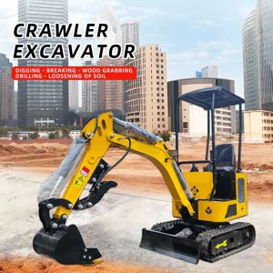 1.2톤 미니 굴삭기 (쿠보타 디젤 엔진 탑재) 소형 굴착기 CE/EPA/Euro5 인증 유압식 굴삭기 가정 정원 농장용 DDP 배송