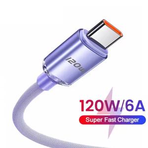 120W PD 타입 C 케이블 초고속 충전기 케이블 퀵차지 USB C 케이블 아이폰 삼성 샤오미 화웨이 오포 비보용 휴대폰 충전기