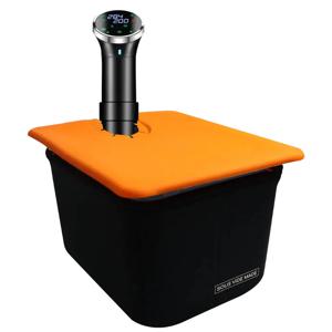 접이식 실리콘 뚜껑이 있는 11L 수비드 워터 배스 컨테이너, 모든 침지 순환기용, 누수 방지 내구성 대형