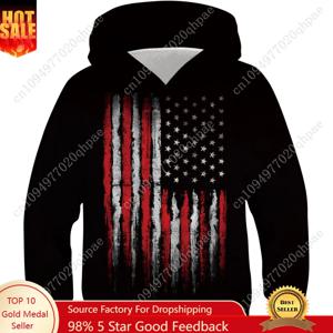 Goodstoworld 소년 소녀 따뜻한 양털 3D 그래픽 후드티 포켓이 있는 스웨트셔츠 사이즈 5-16세