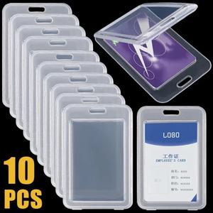 1-10Pcs 방수 투명 카드 커버 견고한 플라스틱 버스 카드 홀더 케이스 비즈니스 신용 카드 은행 ID 카드 슬리브 보호