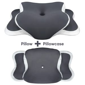 메모리폼 베개 나비형 목 베개 편안한 경추 통증 완화 인체공학적 목 지지대