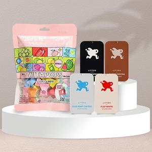 씹어먹는 커피 리토스 커피츄 15gX4 + 무설탕 비타민C 샤오커오라 캔디 60gX2