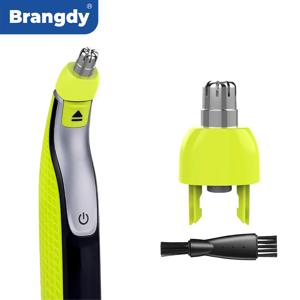 필립스 원블레이드 QP2520 QP2630 QP6520 QP6530 면도기용 브랭디 코털 트리머 교체 헤드(세척 가능 이중날)