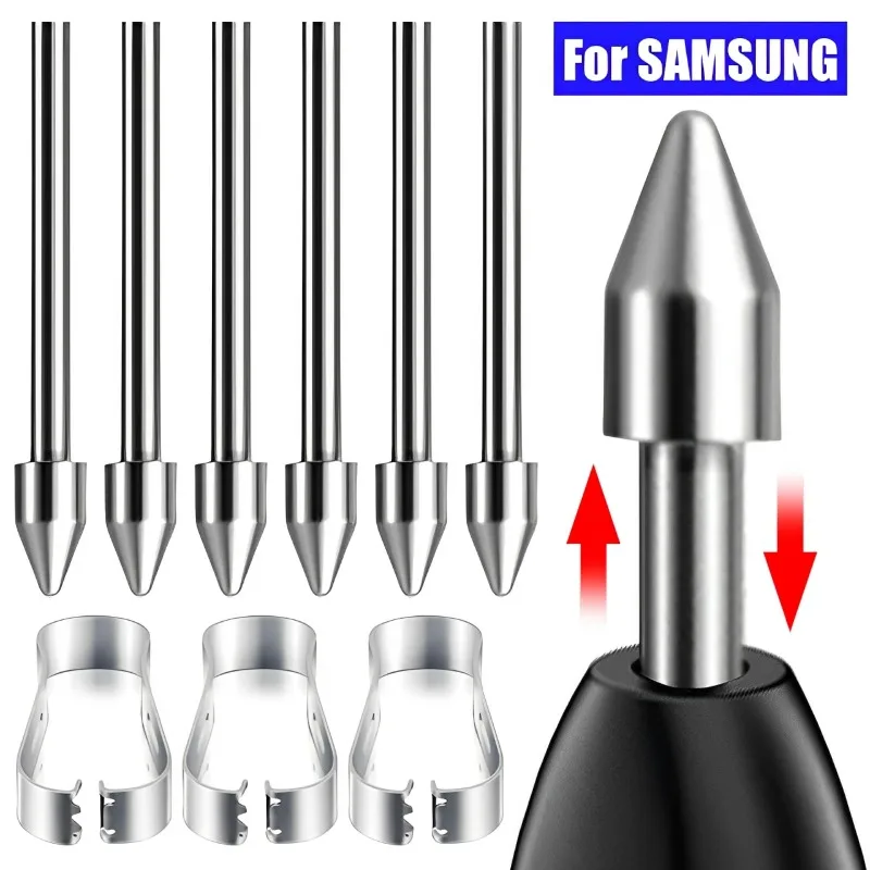 삼성 S펜 갤럭시 탭 S10 울트라 S9 FE 노트10 교체용 고급 메탈 스타일러스 펜촉, 압력 감지 펜촉