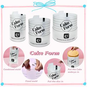 조절 가능한 원형 케이크 틀, 접이식 퐁당 무스 케이크 링, 아크릴 원형 베이킹 링, 크리스마스 파티용 케이크 도구