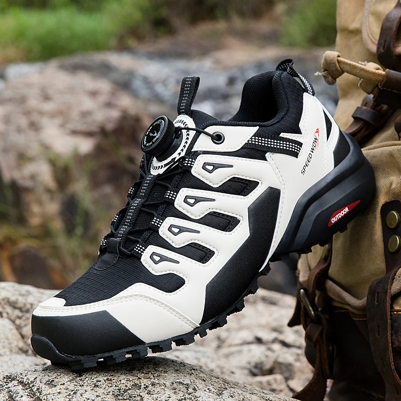 남성용 하이킹 신발 스웨이드 가죽 아웃도어 신발 내구성 남성 트레킹 워킹 헌팅 전술 스니커즈