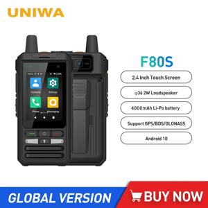 UNIWA F80S POC 무전기 4G 러기드폰 스프레드트럼 쿼드코어 1GB+8GB 4000mAh 배터리 2.4인치 1.4GHz 안드로이드 10 휴대폰