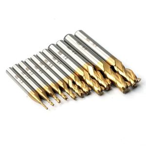 1Pc/7Pcs/11Pcs 밀링 커터 4-플루트 티타늄 코팅 HSS 엔드밀 세트 1.5-10mm 목재 및 철강 밀링용 CNC 라우터 비트