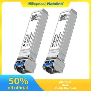 Cisco, TP-Link, Ubiquiti 및 기타 기기 호환 Natalink 10G SFP+ 단일모드 LC 듀플렉스 1310nm 10km DDM 광 트랜시버 모듈.