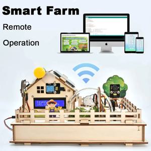 키이스튜디오 스마트 팜 IoT 스타터 키트 아두이노/ESP32 호환 스크래치 3.0 STEM 교육용 DIY 키트 농업 프로그래밍용