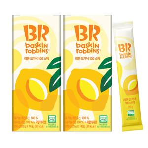 배스킨라빈스 오가닉 100 레몬즙 14p, 280g, 2개