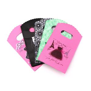 50 개/몫 9x15cm 작은 비닐 봉투 멀티 디자인 선물 가방 파우치 팔찌 매력 보석 포장 가방 핸들