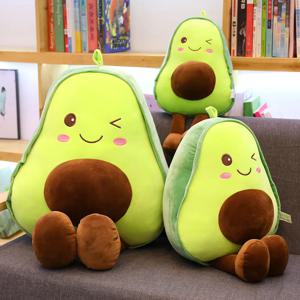새로운 귀여운 아보카도 플러시 장난감 인형 어린이 잠자는 베개 대형 인형 휴일 선물 Kawaii 크리 에이 티브 과일 걸레 인형 쿠션