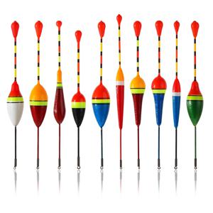 10개/세트 프로모션 낚시찌 세트 믹스 사이즈 컬러 폼 플로트 부표 낚시용품 낚시 장비 낚시 도구