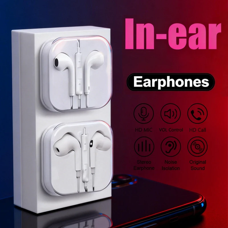유선 헤드폰 HiFi 서라운드 사운드 타입 USB C 이어폰 3.5mm 마이크 내장 헤드셋 (삼성, 샤오미, 아이폰 17 Pro, 화웨이용)