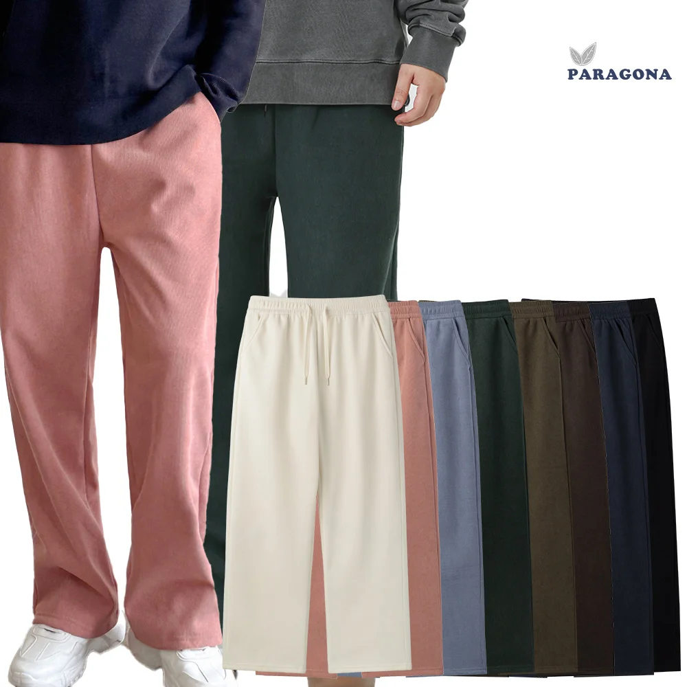 파라고나 남녀공용 겨울 데일리 기모 골덴 와이드 밴딩 팬츠