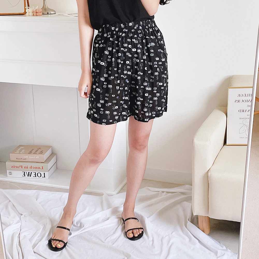 [알리_썸머특가] 파라고나 남여공용 커플 홈웨어 냉장고 5부 밴드 반바지_스퀘어