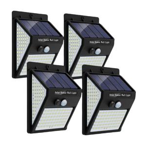 140LED 태양광 보안등 실외용, 태양광 모션 센서등 270도 광각 방수 태양광 전원 내구성 벽등