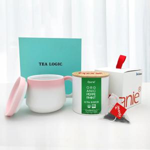 에빠니 클래식 유기농 허브차 페퍼민트차 10티백+베리 머그컵 선물세트