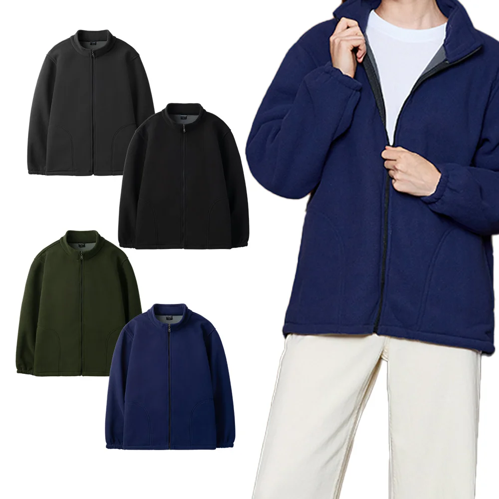 파라고나 남여공용 데일리 후리스 무지 집업 자켓