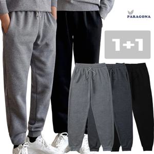 파라고나 1+1 남성 기모 스웻 트레이닝 조거팬츠 남자 기모 츄리닝 조거바지