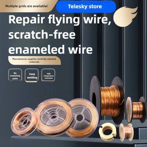 10m/11m/50m 두께 0.1/0.2/0.5/1mm 점프 라인 에나멜 코팅 구리선 전자기 코일 권선 와이어 PCB 수리 도구 연결선