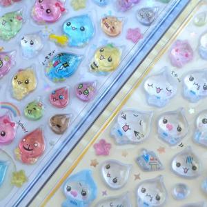 1/6개 DIY 작은 물방울 3D 크리스탈 스티커 귀여운 반짝이 가루 빗방울 크리스탈 드롭 글루 장식용 작은 선물