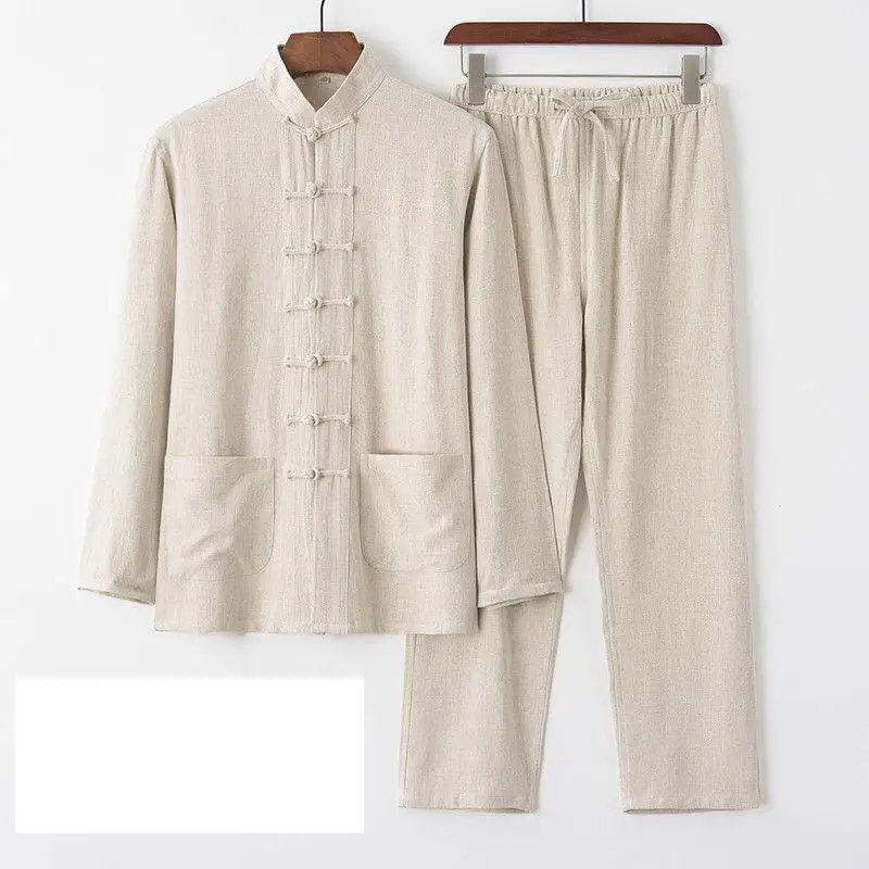 한복 남성용 중국 설날 상의 하의 쿵푸 의상 블라우스 파티 남성 탕복 플러스 M-XXXXXL 남성 중국 전통 의상